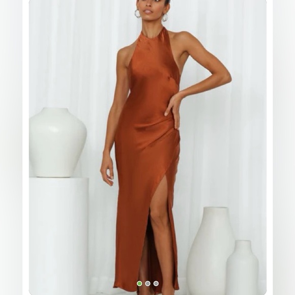 Satin Midi Dress - Picture 1 of 1